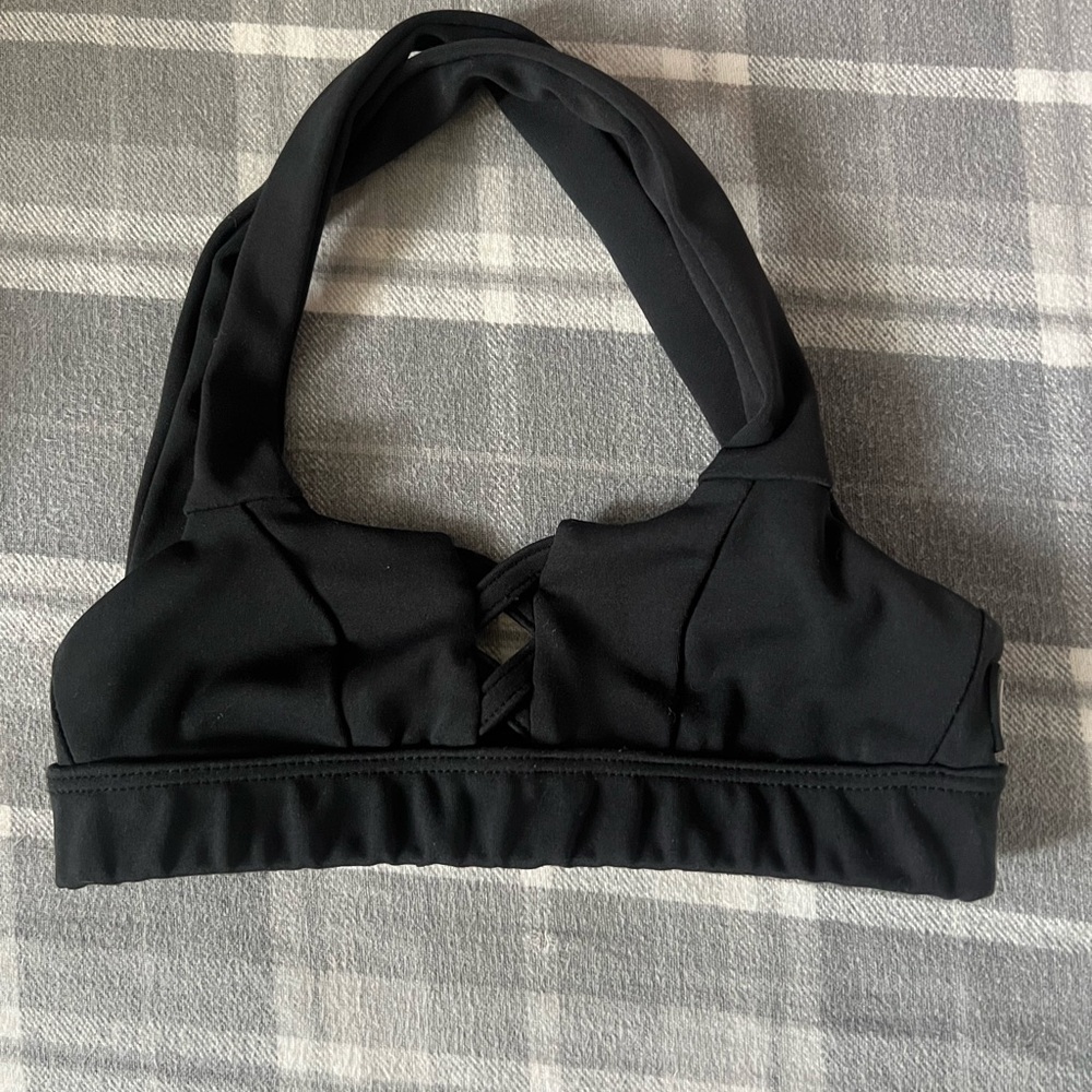 Five Black Halter Bralette